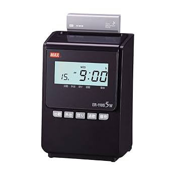 【動作良好】タイムレコーダー ER-110S IV MAX マックス Amazon.co.jp: マックス タイムレコーダ ER-110SIV ブラック